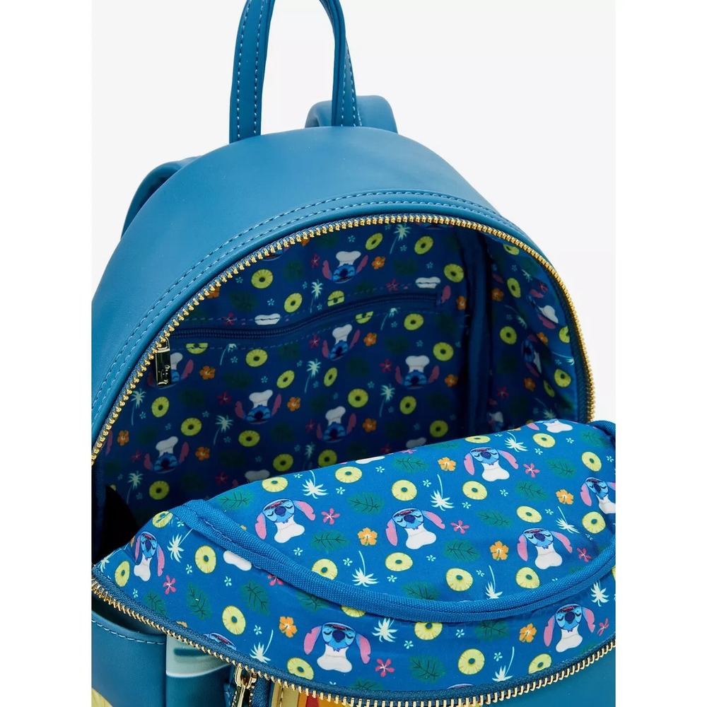 Loungefly Disney Lilo‎ and Stitch Pineapple Pizza Mini Backpack Exclusive - Picture 4 of 5